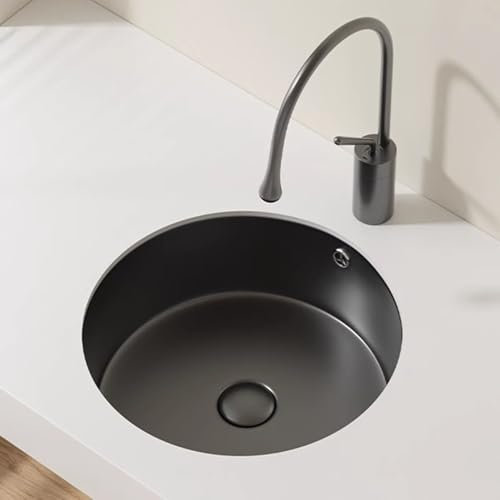 Keramisches Waschbecken Mit Überlauf, Unterbecken Handwaschbecken Mit Abfluss, Für Badezimmer, Waschtischschrank Und Toilette, Einfache Installation