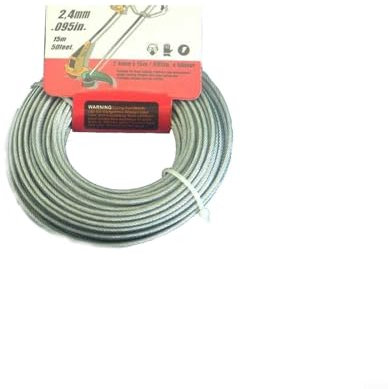 Fil de coupe fiable de 15 m avec noyau en métal pour débroussailleuse FXPS152, taille 2 4 mm