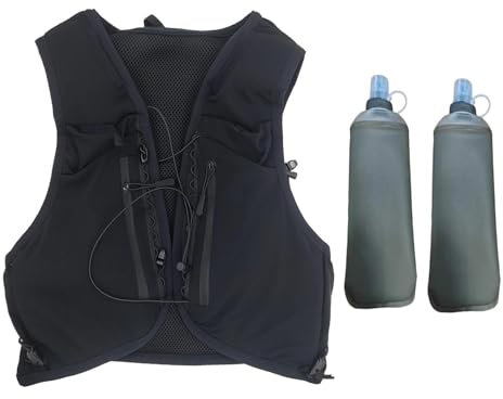 Gralara Gilet d'hydratation avec Pack d'eau et Bouteilles pour Le Cyclisme et la Course, XXL