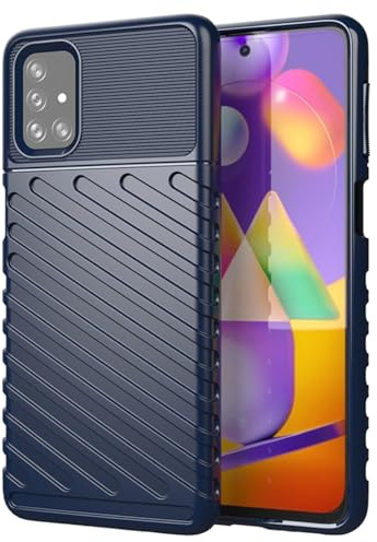 Yerebel Schutzhülle für Galaxy M31S, Schutzhülle für Samsung M31S, robuste TPU-Schutzhülle, stoßfest, stoßfest, Blau