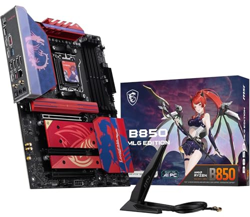 MSI B850 MLG EDTION Motherboard, ATX - Supports AMD Ryzen 9000/8000 / 7000 Processors, AM5-80A SPS VRM, DDR5 Memory Boost (8400+MT/s OC), PCIe 5.0 x16, M.2 Gen5, Wi-Fi 7, 5G LAN