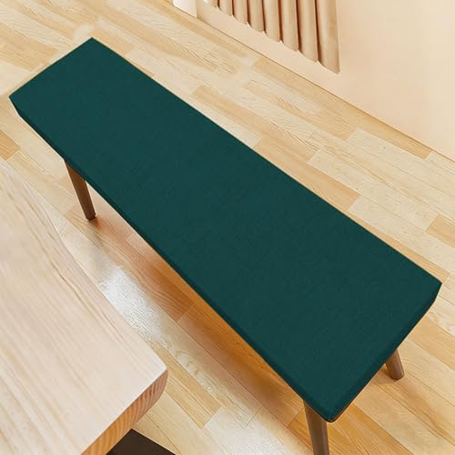 CHUNRONG Benutzerdefinierte Bankauflage 48 x 200 cm Unterseite Antirutsch rutschfeste Sitzbankkissen Bankauflage Geeignet mit Reißverschluss für Innen Outdoor Fensterbank Couch, Grün