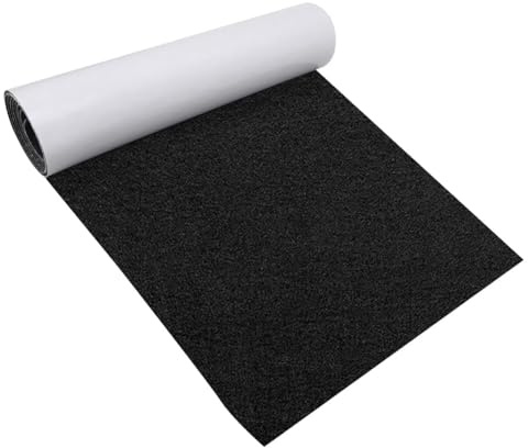 Yuragim Filz Selbstklebend 5mm, 30X250CM Schwarz Filzrolle Selbstklebender Klebriger Filzstoff Meterware Klebefilz Mehrzweckklebstoff für Möbel, DIY Box Liner, Cup Mat, Bilderrahmen, Stuhlbein