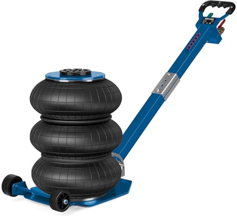 Bonnlo Cric Pneumatique 3 Tonnes, Cric de Levage Plage 135-400 mm avec Poignée, Levage Rapide pour Voiture, SUV, Atelier et Garage (Bleu)