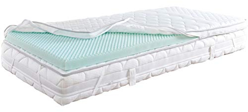 Frankenstolz Fan Big- Komfort Matratzentopper 200x200 cm, Härtegrad 4, 7 cm Kernhöhe