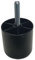 Furniture Legs Europe Lot de 4 pieds de meuble ronds en plastique noir - Hauteur : 5 cm (M8) - Plastique de qualité supérieure