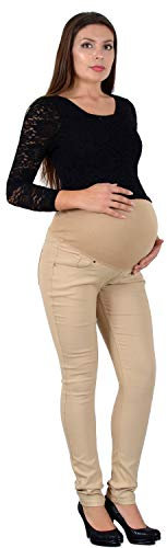 ESRA Schwangerschaftshose Umstandshose Hose für Schwangerschaft Skinny Maternity Hose J530