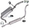 BESTPRICE Auspuff Schalldämpfer Set 1x Endschalldämpfer, 1x Mittelschalldämpfer, mit Montagematerial Kompatibel mit SEAT AROSA (6H1), VW LUPO I (6X1, 6E1)