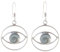 schöner mineralienschmuck Muschel Schmuck (Ohrringe) Muschel Kreiselschnecke Operculum Shiva Eye Ohrhänger 925er Sterling-Silber Modellnummer 1154