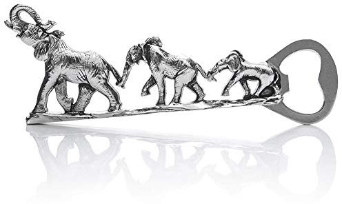 Décapsuleur éléphant unique, cadeau de bière éléphant personnalisé (argent)