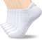 coskefy 6 Paar Sneaker Socken Herren Damen Gepolsterte Laufsocken 35-50 Weiß Baumwolle Sportsocken Atmungsaktiv (Weiß-3(6 Paare), L(43-47))