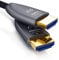 CSL - HDMI Kabel 2.0 b Glasfaser 15m - 4k 60Hz mit HDR - optisches HDMI Kabel LWL - 3D - ARC - CEC – HDCP 2.2 - YUV 4 x 4 x 4 - Kabel High Speed - Glasfaserkabel – Aluminiumstecker – Knickschutz