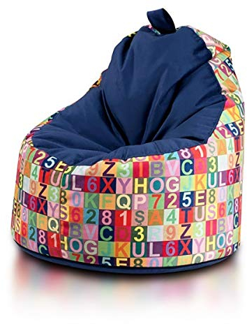 Ecopuf Gepolsterter Sitzsack Yoko Modern – Sitzsack abnehmbar aus Samt Mikrofaser – 70 x 75 cm