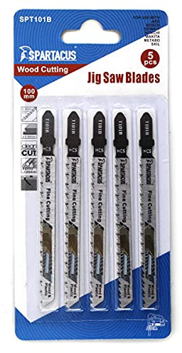 Spartacus 100mm Wood & Plastic Fine Cutting Jigsaw Blades Fits Dewalt Makita