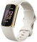 Dirrelo Straps Compatible with Fitbit Charge 5/6, Soft Silicone Replacement, Adjustable Wristband for Women & Men, LunarWhite