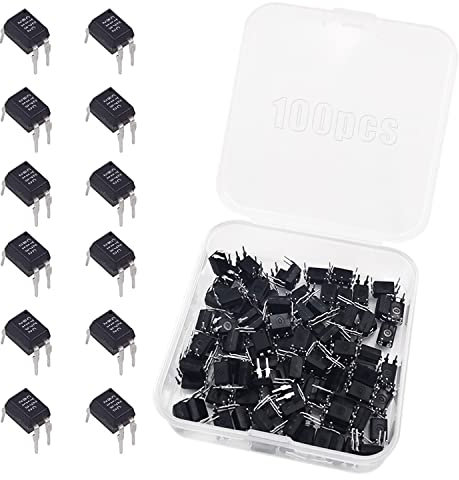 XPOOP 100 Stück Optokoppler, PC817C Optokoppler 2,54 mm Abstand 4 Pins für zum Selbermachen DIP-4, PC817C Optokoppler ein Kanal, PC817C Optokoppler DIP-Installation, Optokoppler PC817C