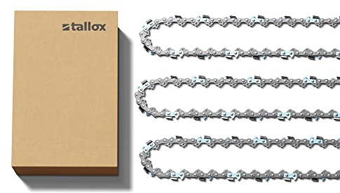 3 tallox Sägekette 3/8 1,6 mm 72 TG 50 cm Schwert Halbmeißel kompatibel mit Stihl Motorsägen…