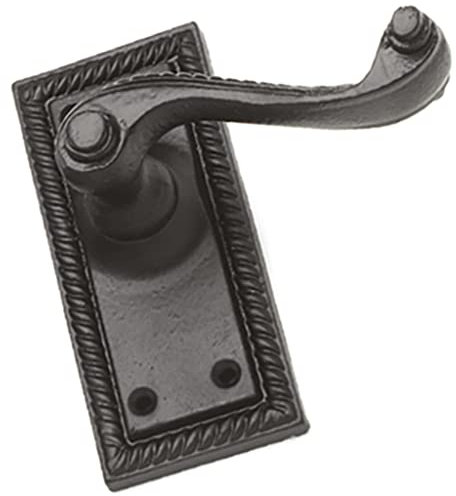 Golden Grace Georgian Lever Latch Door Handle Matt Black Finish 107mm x 48mm