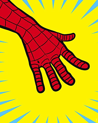 Komar Wandbild - Marvel PowerUp Spider-Man Hand - Größe: 40 x 50 cm - Marvel, Kinderzimmer, Wandgestaltung, Bild
