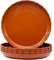 Pubiao Lot de 5 soucoupes rondes pour pot de fleurs d'intérieur et d'extérieur Noir 30 cm
