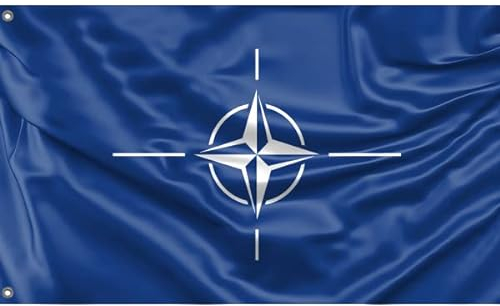 Dauksta NATO-Flagge | Einzigartiger Designdruck | Hergestellt in der EU | 90 x 150 cm