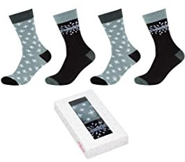 s.Oliver Unisex Weihnachtssockenbox 4er Pack 36/40 black