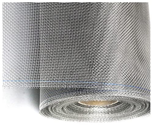 HDBODY 304 Edelstahlgewebe, 20 Mesh Metallfilter Feinsieb, Insektenschutz Für Schränke Küche Fenster Tür,Silber,95x300cm(37x118inch)