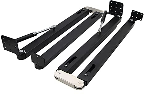 ELSAIL Verstecktes Desktop-Klappverbindungszubehör, nach unten Dehnbare Esstisch-Barschrank-Scharniere, komplette Sets, Hardware-Werkzeuge, DIY-Materialien, Hardware-Zubehör