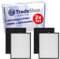 Trade-Shop 4in1 Filter-Set (2x HEPA-Filter + 2x Aktivkohlefilter) kompatibel mit Philips Series 3000 3000i 4000 4000i 4500i Luftreiniger Luftwäscher