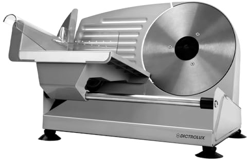 Mediawave Store - Affettatrice Elettrica Dictrolux da Banco, 200W, Affetta Salumi, Lama Acciaio Inox, Professionale, Casa, 19cm, Multiuso, Taglia Pane, Salumi, Carne, Formaggio, Lame Acciaio