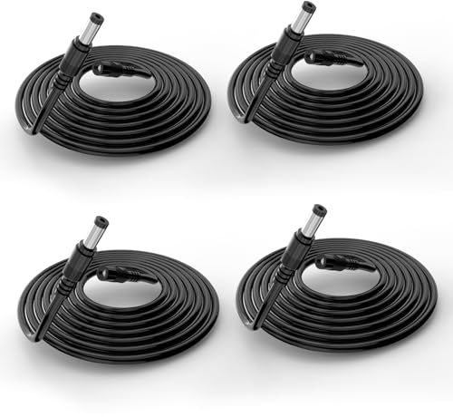Tonton 0.5Meter DC Verlängerungskabel 5.5mm x 2.1mm, DC Kabel Verlängerung für Reolink CCTV Überwachungskameras, IP Sicherheitskamera, NVR DVR IPC usw. LED Strip. Verbinder für Netzteil (4er Pack)