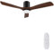 AUTODAY Holz Deckenventilator mit Beleuchtung dimmbarem LED 24W Leiser DC-Motor 38W 132 cm hölzern Deckenventilator mit licht Fernbedienung mit Memory-Funktion 6 Geschwindigkeiten 1/3/6H Timer