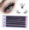 Cluster Lashes 120 Pcs Individual Lashes 10-16mm Length Mix DIY Eyelash Extensions Reusable Soft Natural False Eyelashes Super Thin Band Lash Clusters for Makeup Lash Extensions at Home- 60D