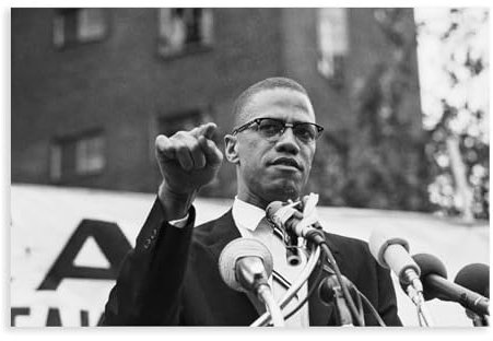 Jdekaec Malcolm X-Poster, Leinwand-Poster, Schlafzimmer-Dekor, Sportlandschaft, Büro, Raumdekoration, Geschenk, ungerahmt, 30 x 45 cm