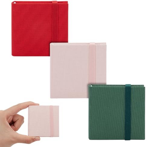 PLIGREAT 3 Pcs Mini Aquarell Skizzenbuch 6x6 cm 300g Portable Square Pure Color Kleine Aquarell Skizzenbuch 60 Seiten Aquarell texturiert Zeichnung Papiere Reise Skizzenbuch Kunst Skizzenbuch