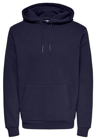ONLY & SONS Onsceres Hoodie Sweat Noos Felpa con Cappuccio, Blu-Evening Blue, M Uomo
