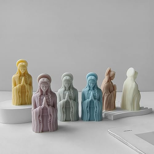 Stampo per candele di Natività Stampo per candele di Gesù Stampo per candele Maria Stampo per fusione in resina Pieta Stampo per resina Stampo in silicone per candela Decorazione domestica Stampo per