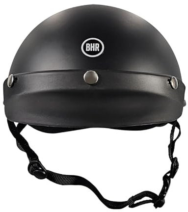 BHR Helm für Fahrrad, Roller und Elektroroller Lipari - Vintage-Schalenhelm Zugelassen und Made in Italy - Helm für Fahrrad, MTB, BMX, Skateboard, Inline Skating - Mattschwarz, S - M