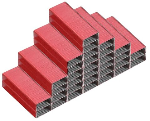 PATIKIL Heftklammern für Hefter, 2er Pack #10 Mini 3/16 Zoll Länge Heftklammern für Büromaterial, Rot