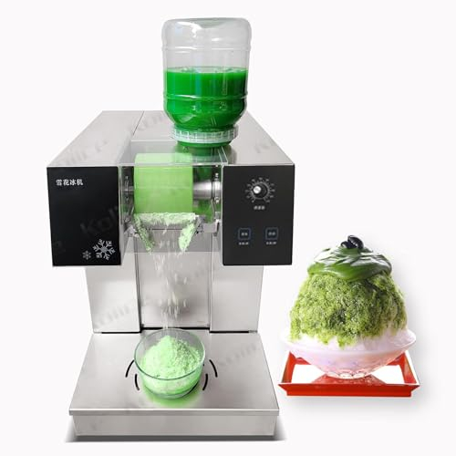 RayGenius 180 Kg/24 H Koreanische Schneeflocken-Eismaschine, Gewerblicher Hochleistungs-Kleiner Milch-Mango-Bingsu-Rasierer, Smoothie-Zerkleinerer, 220 V,120KG