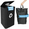 Pfandflaschen Sammelbehälter 100L - Pfandflaschen Organizer mit Pfandflaschen Tasche - Pfandflaschen Behälter - Leergut Sammelbehälter mit Loch - Pfandflaschen Sammelbehälter Schwarz