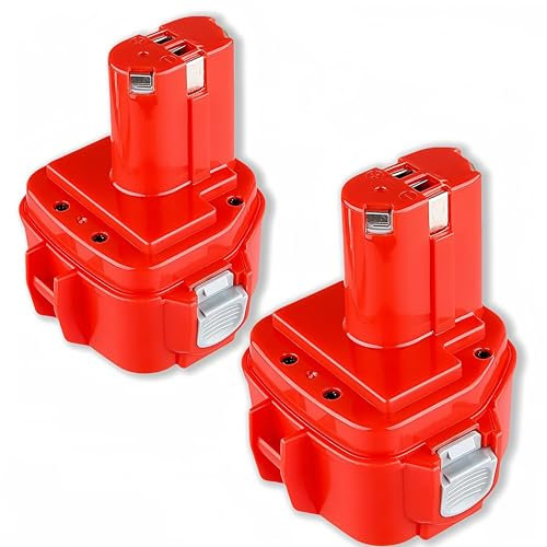 DASNITE 2packs 1220 12V 4.8Ah Ni-MH Replacement for Makita Battery 12V PA12 1220 1222 1233 1234 1235 192696-2 192698-8 192698-A 193138-9 193157-5 Replacement for Makita 12V Battery