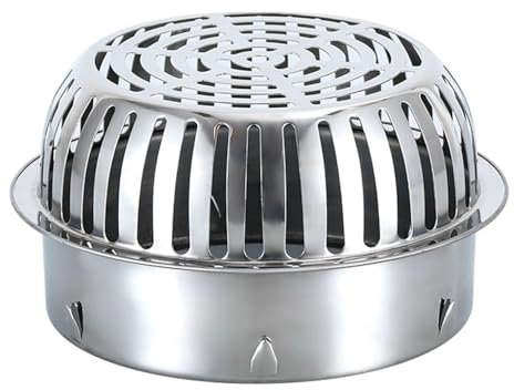 Balkon Bodenablauf Runder Duschablauf Edelstahl 40mm 50mm 75mm Anti Blockierender，Hofablauf Bodenablauf Für Den Abflussrohre Auspuffrohre Dachbalkon Außenbereich(150mm/5.9)