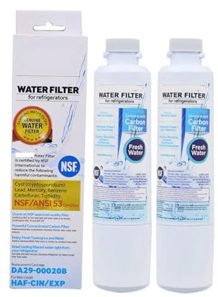 Replacement DA29-00020B Refrigerator Water Filter，Compatible For Samsung，Refrigerator Filter Accessories(2PCS)