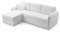 FurniShop24 Ecksofa L-Form mit Schlaffunktion und Stauraum - Eckcouch mit Ottomane, Klappsofa für Wohnzimmer, Modernes Design Schlafsofa Tony - Weiß