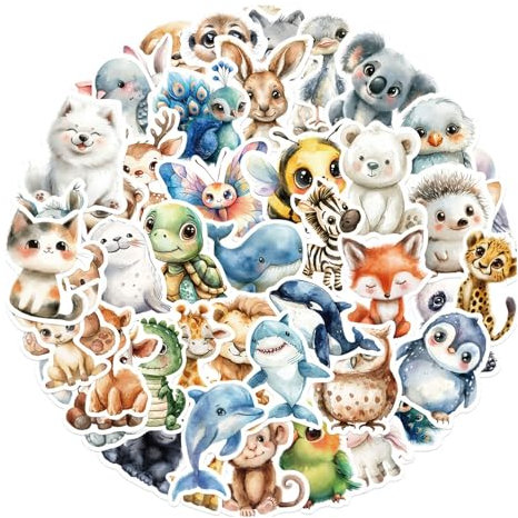 Cosmeria wasserdichte PVC-Vinyl Sticker Set, Langlebige Aufkleber für Laptops, Koffer, Fahrräder und Mehr - Kreative Geschenke