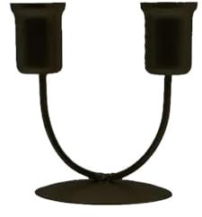 VONCYKI Einfacher Kerzenhalter, U-förmiger Kerzenständer, Zubehör, Raumdekoration, dekorativer Tisch-Kerzensockel, Kerzenständer, Abendessen (U-schwarz, S)