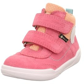 Superfit Mädchen Ankle Boots SUPERFREE, Kinder Stiefeletten, Weite: M IV, lose Einlage, flach, Stiefel, Bootee, Booties, ROSA/ORANGE (500), 23 EU