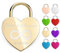 Cadenas en forme de cœur avec gravure - Cadenas d'amour personnalisé en or - Personnalisable avec nom, date et motif - Cadeau romantique pour mariage, Saint-Valentin et couples