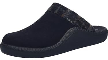 Josef Seibel Herren Pantoffeln Monaco.H.14, Männer Hausschuhe,Weite H (Weit),treter,finken,schlapen,Home-Slipper,Indoor,schwarz,45 EU